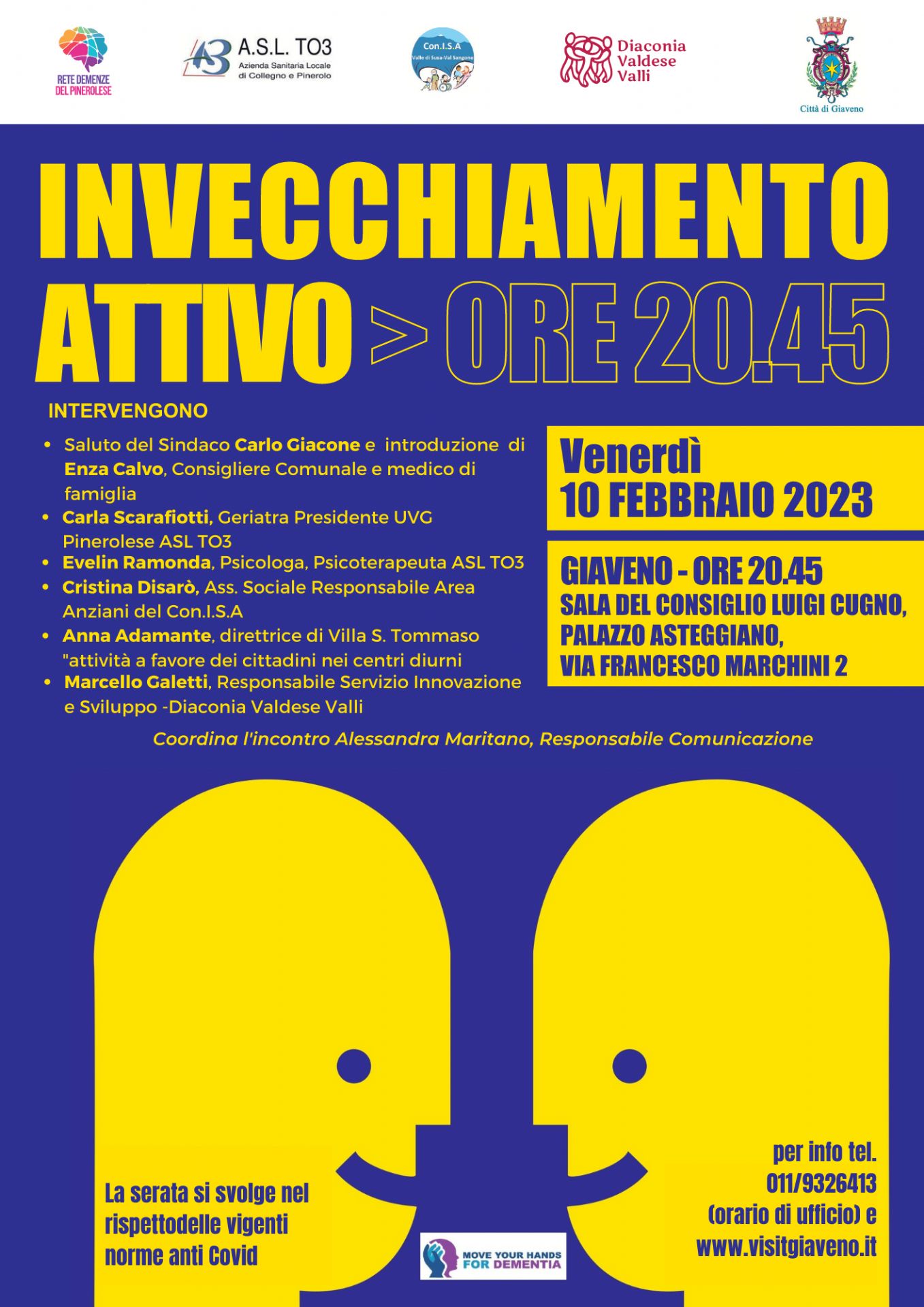 INVECCHIAMENTO ATTIVO: “Demenza: la persona e la sua famiglia. Progetti  possibili sul territorio per una migliore qualità della vita”. - Con.I.S.A.