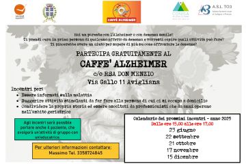 Caff&#232; Alzheimer: incontri presso la RSA Don Menzio di Avigliana