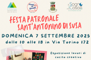 Il laboratorio di sartoria Punti&amp;Spunti alla festa patronale di Sant&#39;Antonino di Susa