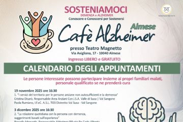 Caff&#232; Alzheimer: calendario appuntamenti presso il Teatro Magnetto di Almese