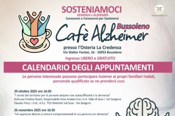 Caff&#232; Alzheimer: calendario appuntamenti presso Osteria La Credenza di Bussoleno