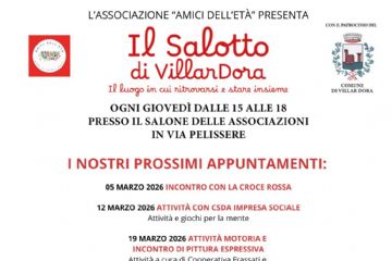 Il salotto di Villardora: ogni giovedì dalle 15 alle 18 - gli appuntamenti di marzo