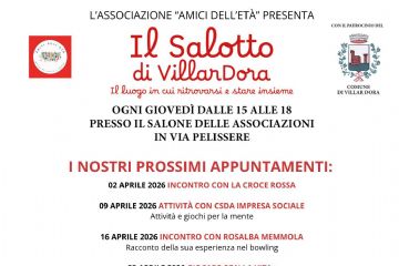 Il salotto di Villardora: ogni giovedì dalle 15 alle 18 - gli appuntamenti di marzo