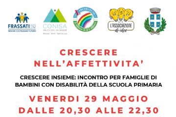 Crescere nell'affettività: incontro ad Avigliana venerdì 29 maggio
